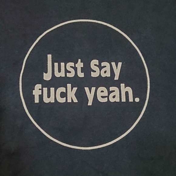 Pop Killer Just Say F- Yeah Mens Black Short Sleeve Graphic T Shirt XL  Good pre - Picture 2 of 4